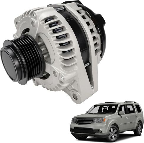 مولد كهربائي متوافق مع Honda Pilot 2012-2015، Odyssey 2011-2013، Ridgeline 2012-2014، 3.5L 3471CC V6، 130A عالي الإخراج CW 6-Groove، استبدل OE 104210-1240 31100-RV0-A01 11573 290-5582 in Kuwait