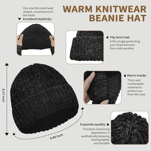 مجموعة قبعة وقفازات وشاح الشتاء مناسبة لكل من الرجال والنساء قبعة محبوكة وشاح طويل وقفازات شاشة تعمل باللمس مناسبة لفصل الشتاء 3 في 1 مجموعة صندوق هدايا دافئة in Kuwait
