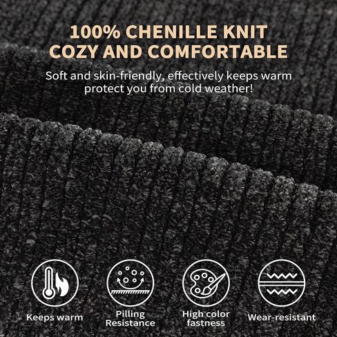 مجموعة قبعة وقفازات وشاح الشتاء مناسبة لكل من الرجال والنساء قبعة محبوكة وشاح طويل وقفازات شاشة تعمل باللمس مناسبة لفصل الشتاء 3 في 1 مجموعة صندوق هدايا دافئة in Kuwait