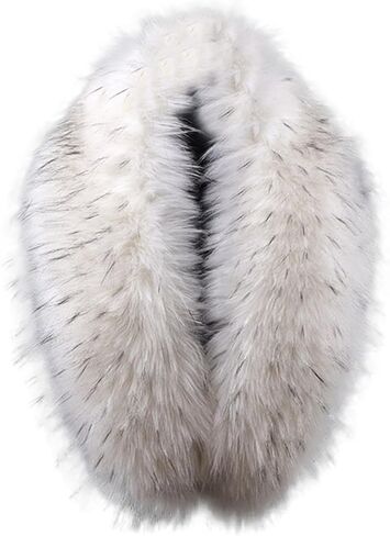 غلاف ياقة من الفرو الصناعي للنساء من ECYC، غطاء رأس بديل قابل للفصل وشاح شتوي دافئ شال لسترة المعطف in Kuwait