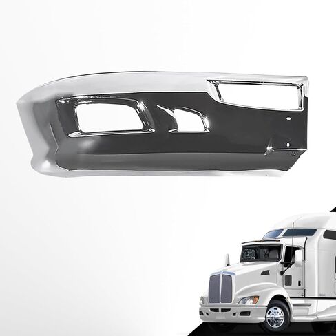 Black Bumper Corner Fits T660 2008-2017 ABS Bumper Corner Replacement T660 Semi Trucks Driver Side Left (with Fog Light Hole) in Kuwait
