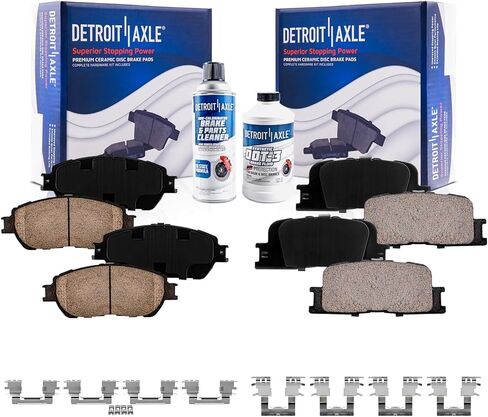 Detroit Axle - Brake Pads for Subaru Outback Forester Impreza Legacy, Front and Rear Ceramic Brake Pads with Hardware Replacement in Saudi Arabia