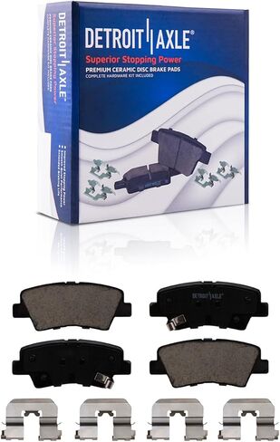 Detroit Axle - Brake Pads for Subaru Outback Forester Impreza Legacy, Front and Rear Ceramic Brake Pads with Hardware Replacement in Saudi Arabia