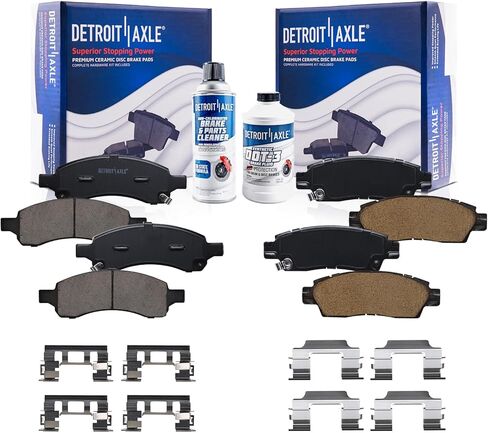 Detroit Axle - Brake Pads for Subaru Outback Forester Impreza Legacy, Front and Rear Ceramic Brake Pads with Hardware Replacement in Saudi Arabia