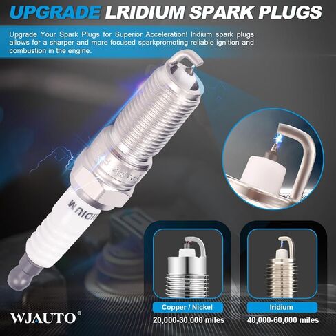 Iridium Spark Plugs 4 Pack, Pre-Gapped OEM Replacement for Chevrolet Equinox Malibu Impala, GMC Terrain, Buick Lacrosse Regal 2.2L L4 2.4L in Kuwait