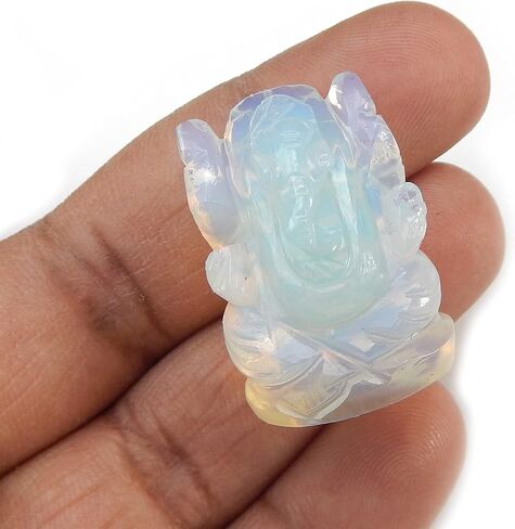 Natural Black Agate Gemstone Ganesha Statue Sculpture Sign of Success and Good Luck. in Saudi Arabia