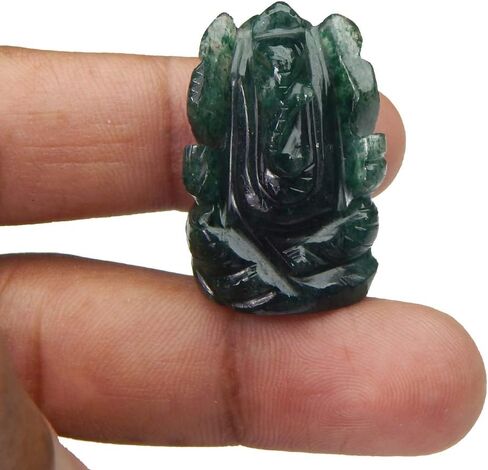 Natural Black Agate Gemstone Ganesha Statue Sculpture Sign of Success and Good Luck. in Saudi Arabia