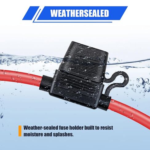 10 AWG Inline Fuse Holder 40A (4-Pack) - ATC Fuse Holder for 12V Car Truck Marine ATV Boat Motorbikes, Upgraded in line Electrical Circuit Protection in Saudi Arabia
