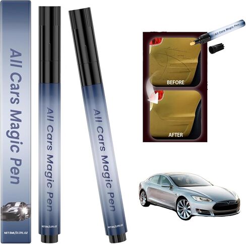 All Cars Magic Pen, Magic Scratch Repair Pen- Quick Fix for Car Scratches, Swirls & Scuffs. Long-Lasting Protection, Safe on All Car Paint Colors - Travel-Friendly Scratch Remover Kit (2 Packs) in Saudi Arabia