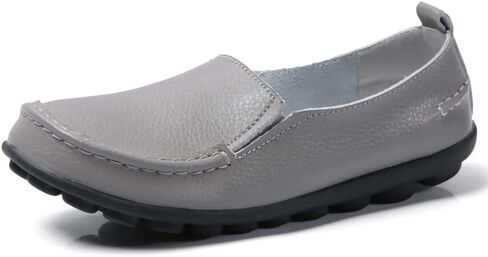 حذاء بدون كعب نسائي كاجوال مصنوع من الجلد الناعم خفيف الوزن كلاسيكي بيني سهل الارتداء في الهواء الطلق والمشي في الداخل والقيادة بدون كعب للنساء in Kuwait