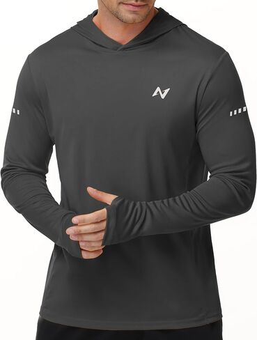 Isnowood رجالي بغطاء للرأس بعامل حماية من أشعة الشمس 50+، قمصان صيد طويلة الأكمام للحماية من الأشعة فوق البنفسجية، غطاء للرأس خفيف الوزن للمشي لمسافات طويلة والجري والسباحة وواقي من الطفح الجلدي in Kuwait