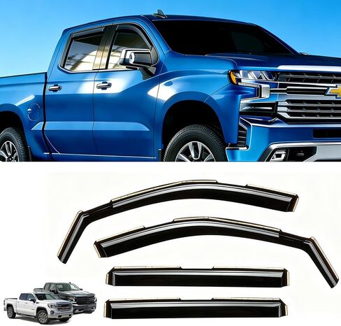 واقيات المطر للنافذة داخل القناة لـ 2018-2025 2026 Jeep Wrangler JL 2020-2026 Gladiator 4 أبواب، أقنعة متينة منحرفة للنوافذ، Wrangler JL JLU Rubicon Sahara الملحقات الخارجية in Kuwait