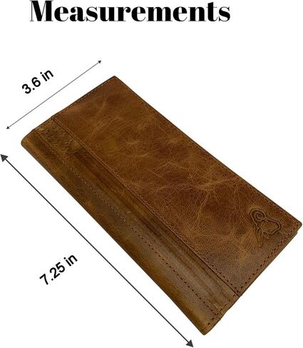 غطاء دفتر شيكات من الجلد الطبيعي للرجال والنساء، محفظة لحمل دفتر الشيكات، RFID، سلسلة الولايات المتحدة الأمريكية (أسمر) in Kuwait