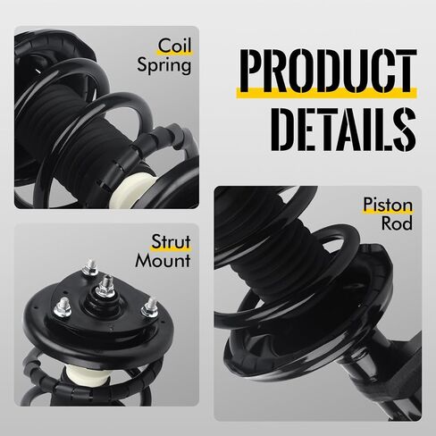 KUSATEC 172136 172135 Front Pair Complete Struts Shock Absorber fit for 2003-2011 Honda Element, Struts with Coil Spring Assemblies in Saudi Arabia