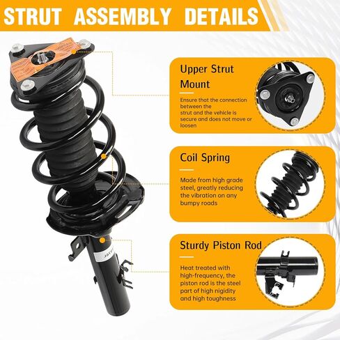 Front Quick Complete Struts Assembly & Rear Shocks Absorbers 173074 173075 37328 Replacement for Nissan Rogue Sport 2014-2020 (Set of 4) in Saudi Arabia