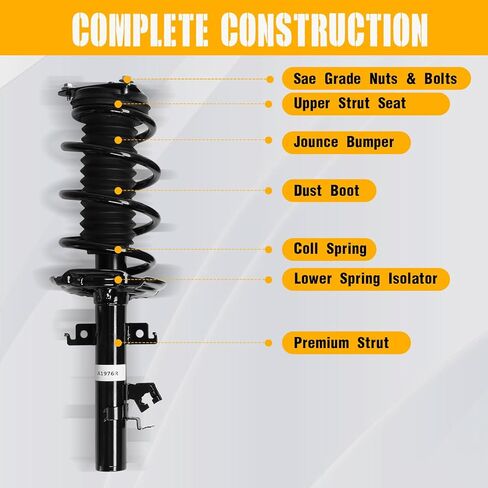Front Quick Complete Struts Assembly & Rear Shocks Absorbers 173074 173075 37328 Replacement for Nissan Rogue Sport 2014-2020 (Set of 4) in Saudi Arabia