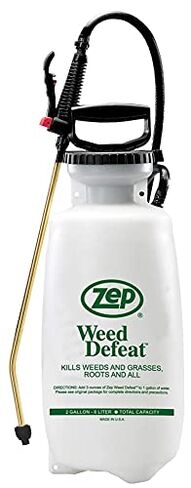 بخاخ Zep Weed Defeat Sprayer 2 جالون 781101 (وحدة واحدة) مقاوم للصدأ ومقاوم للانبعاج، قوة صناعية، أبيض in Saudi Arabia