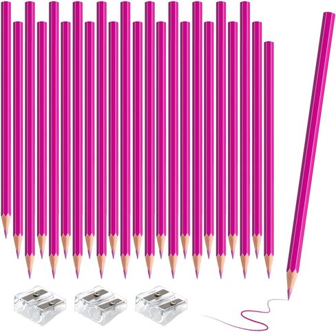 36 قطعة من أقلام الرصاص الملونة باللون الأحمر، مجموعة أقلام رصاص فنية خشبية احترافية تم شحذها مسبقًا للفنانين | لوازم رسم ممتازة للرسم (أحمر) in Kuwait