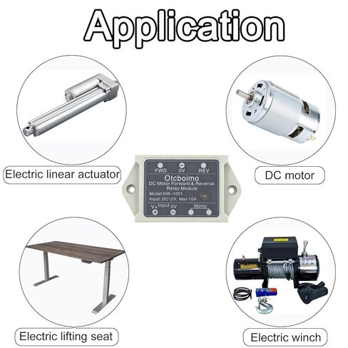 12V Forward Reverse Motor Switch, DC Motor Reversing Relay Controller 10A, Manual Switch Control for Linear Actuator, Winch Solenoid Relay, DIY Motor Projects in Kuwait