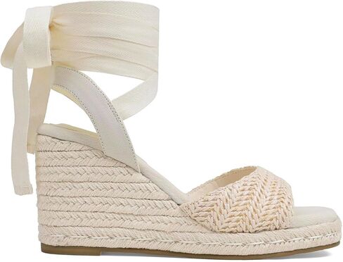 Womens Espadrilles Wedges Sandals Summer Lace Up Platform Raffia Heels Beach Sandles - Ankle Strap, Open Toe, Dress, Rome, Wedding in Kuwait