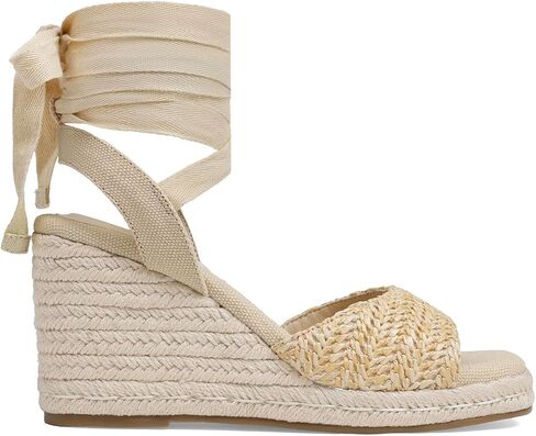 صنادل نسائية إسبادريل ويدجز صيفية برباط منصة وكعب الرافية صنادل الشاطئ - حزام الكاحل، مفتوح عند الأصابع، فستان، روما، زفاف in Kuwait