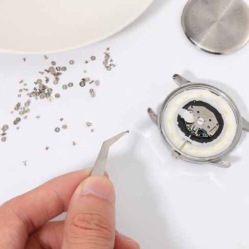 Watch Screws, 100Pcs Watch Battery Clamp Screw Assortment with Tweezers Replaces Old Battery Clamp Screws in Watches Replacement Micro Screw for Watchmaking-Watch Repair Jewelry Tool Kit in Saudi Arabia