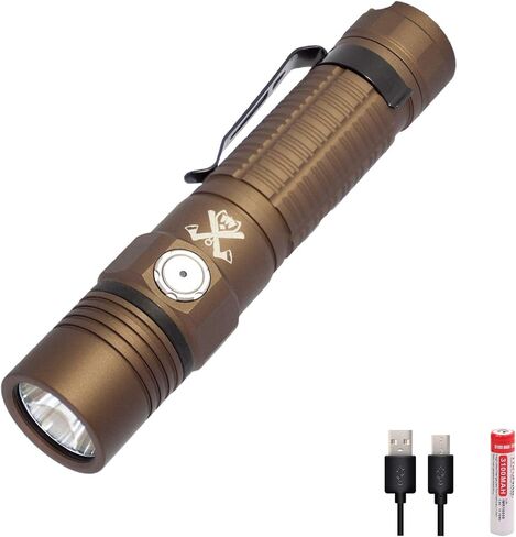 مصباح يدوي ThruNite TC15 V3 2403 عالي التجويف، مصابيح LED محمولة قابلة لإعادة الشحن USB C، فائقة السطوع XHP 35.2 LED، داخلي/خارجي (التخييم والأمان واستخدام الطوارئ) أبيض بارد - أسود CW in Kuwait
