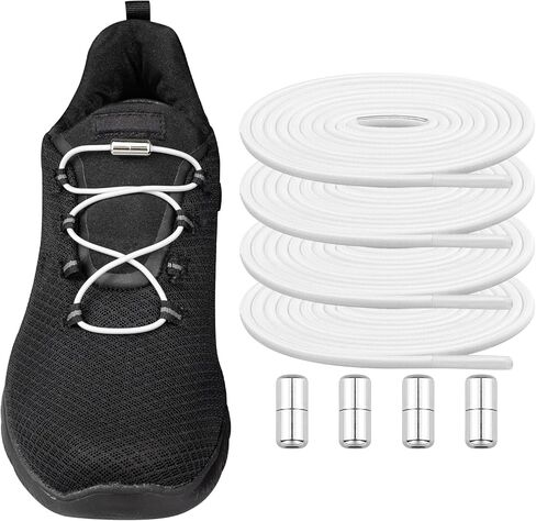 Endoto 2 Pairs Elastic Shoe laces for Skechers, No Tie Stretchy Bungee Replacement Shoelaces Strings for Shoes in Saudi Arabia