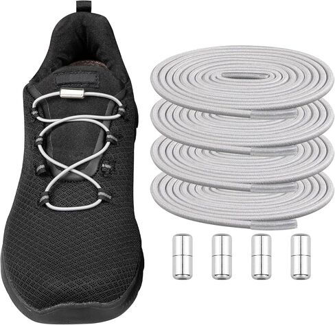 Endoto 2 Pairs Elastic Shoe laces for Skechers, No Tie Stretchy Bungee Replacement Shoelaces Strings for Shoes in Saudi Arabia