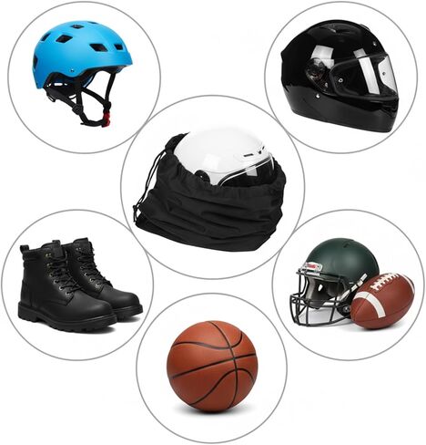 2 PCS Ski Helmet Bag, Black Welding Helmet Bag Motorcycle Hood Bags with Drawstring Large Capacity Lightweight Helmets Storing Bags for Football Bicycle Travel Riding Supplies in Saudi Arabia