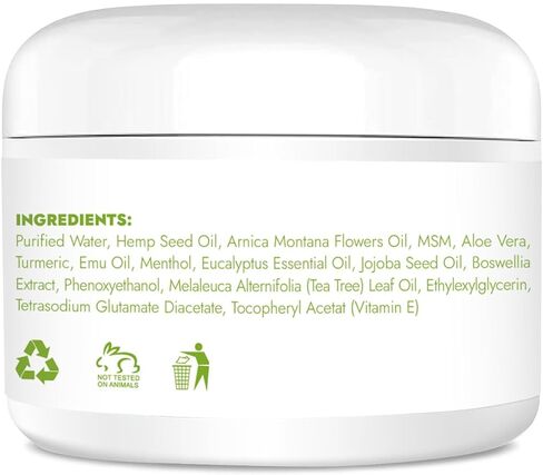 كريم تخفيف الآلام 8.5 أونصة سائلة - القوة القصوى - زهرة الأرنيكا، وميثيل سلفونيل الميثان، والكركم، وزيت الإيمو، والمنثول، والصبار - لعدم الراحة في العضلات، والمفاصل، والركبتين، والظهر، والرقبة، والمرفقين in Kuwait