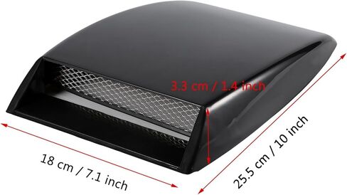 Universal Car Decorative Air Flow Intake Scoop Vent Cover Hood Sticker Classy Customized Look for Most Vehicles (Black) in Saudi Arabia