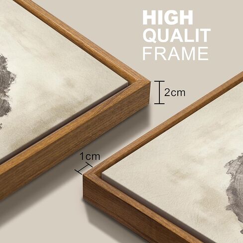 WENGTIAO 3Pcs Neutral Tree Ring Framed Canvas Wall Art Beige Gray Wood Stump Paintings Nature Rustic Farmhouse Wall Decor Pictures Modern Art Prints For Living Room Bedroom Office 16"x24"x3 in Kuwait