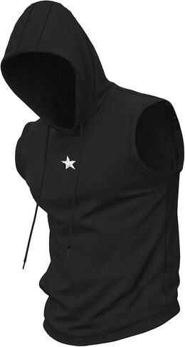 SOLY HUX Men's Hooded Sports Tank Top Drawstring Sleeveless Muscle Athletic Shirts Gym Tops in Saudi Arabia