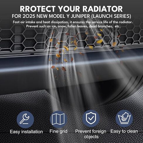 بطانة شبكية أمامية لسيارة Tesla Model Y 2025 2026 Juniper - غطاء شبكي سهل التركيب مع حماية من الحشرات وإكسسوارات حماية للتهوية مثالية للحفاظ على نظافة مدخل الهواء الأمامي in Kuwait