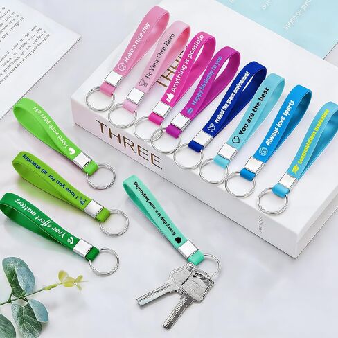 BEXOA 5-1000 Pcs Custom Silicone Keychains Bulk, Personalized Text Logo, Customized Keyring for Events, Motivetion, Awareness in Saudi Arabia