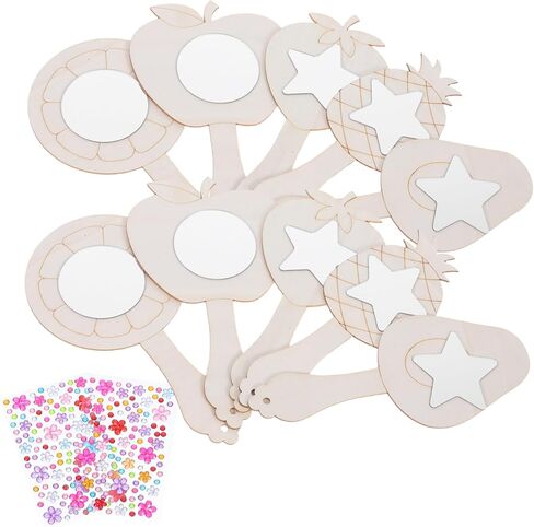 LIFKOME 10sets Craft Mirror Boys and Girls Handheld Mini Princess Mirror for Boys and Girls Art Painting Party Favor in Saudi Arabia