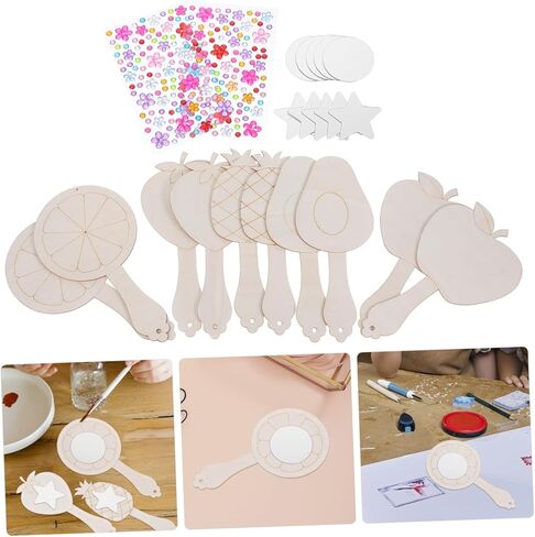 LIFKOME 10sets Craft Mirror Boys and Girls Handheld Mini Princess Mirror for Boys and Girls Art Painting Party Favor in Saudi Arabia