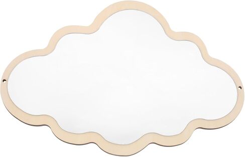 VICASKY Nordic Wooden Tabletop Safety Mirror for Decoration Craft Durable and Fadeless Non Slip Base for Makeup and Dressing in Saudi Arabia