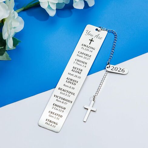 Confirmation 2026 First Communion Gifts Bookmark for Women Girls Birthday Gift Baptism Gifts for Teen Girls Teenage Religious Christian Gifts for Women Girls Teens Stocking Stuffers for Girls in Saudi Arabia