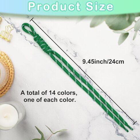 Paracord Keychain,14 Pcs Braided Rope Lanyard for Key/Bag/Purse Colorful Handmade Paracord Charms for Handbag Backpack Decoration Accessories in Saudi Arabia