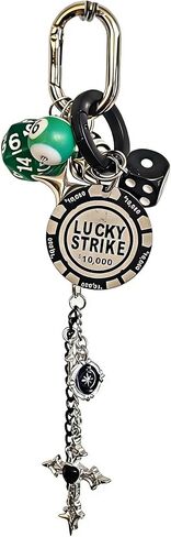 Floette Y2K Keychain Set Ball Dice Charm Keychain Bag Charms Retro Edgy Backpack Purse Accessories Y2K Aesthetic Key Chain in Saudi Arabia