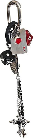 Floette Y2K Keychain Set Ball Dice Charm Keychain Bag Charms Retro Edgy Backpack Purse Accessories Y2K Aesthetic Key Chain in Saudi Arabia
