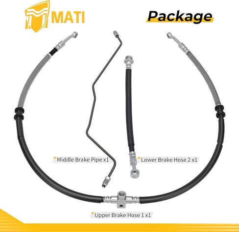 M MATI خط خرطوم الفرامل الأمامية ومجموعة الأنابيب لياماها R-aptor 660 YFM660R 2001-2005 5LP-25872-01-00 5LP-25873-00-00 5LP-25871-00-00 in Saudi Arabia