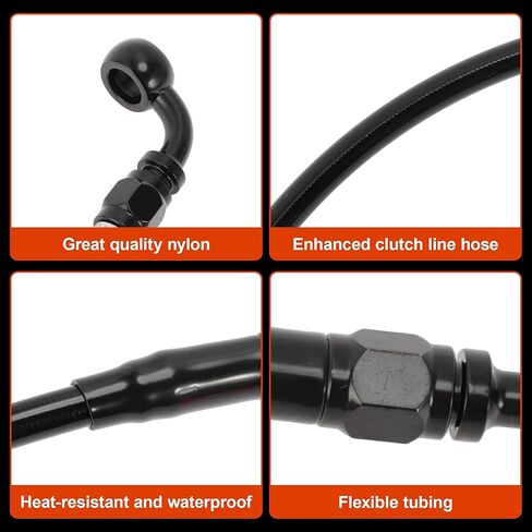 46.5" Hydraulic Front Brake Line Kit for 16Inch Handlebar Hydraulic Brake Line for Harley Sportster XL 2004-2024 Black in Saudi Arabia