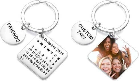 سلسلة مفاتيح صور مخصصة من JUMEIHUI - شخصية، تاريخ الزفاف، الحب والزوجين in Kuwait