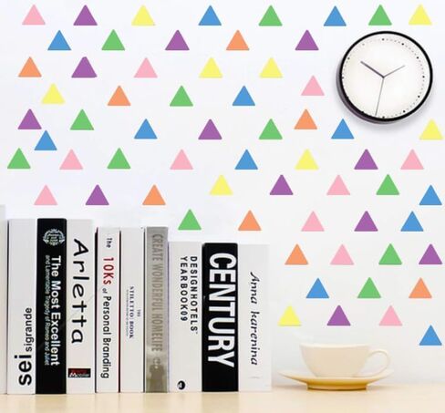 Triangle Shape Color Coding Labels Stickers, 1 Inch Adhesive Color Dot Wall Decal Stickers for Bedroom Playroom Living Room Home Window Door Decoration.(1260 Pcs) in Saudi Arabia