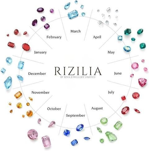 RIZILIA سوار تنس دائري متعدد الألوان مطلي بالذهب عيار 18 قيراط، 7 بوصة in Kuwait