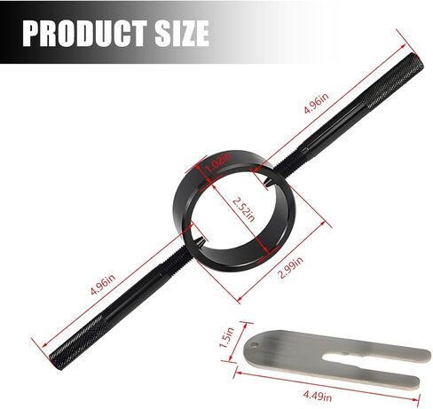 Motorcycle Fork Spring Compressor Tool Kit, 2PCS/Set Metal Motorbikes Radial Pin Spanner Cartridge Rod Holding Tool, Motor Fork Maintenance Set for Most Upside Down Street Bike in Saudi Arabia
