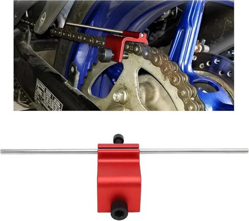 Chain Alignment Tool for Motorcycle, 08-0048 Aluminum Alloy Adjustment Tool for Sprocket Chain, Quick & Accurate Alignment Kit Suitable for ATVs Scooters Dirt Bikes (Blue) in Kuwait